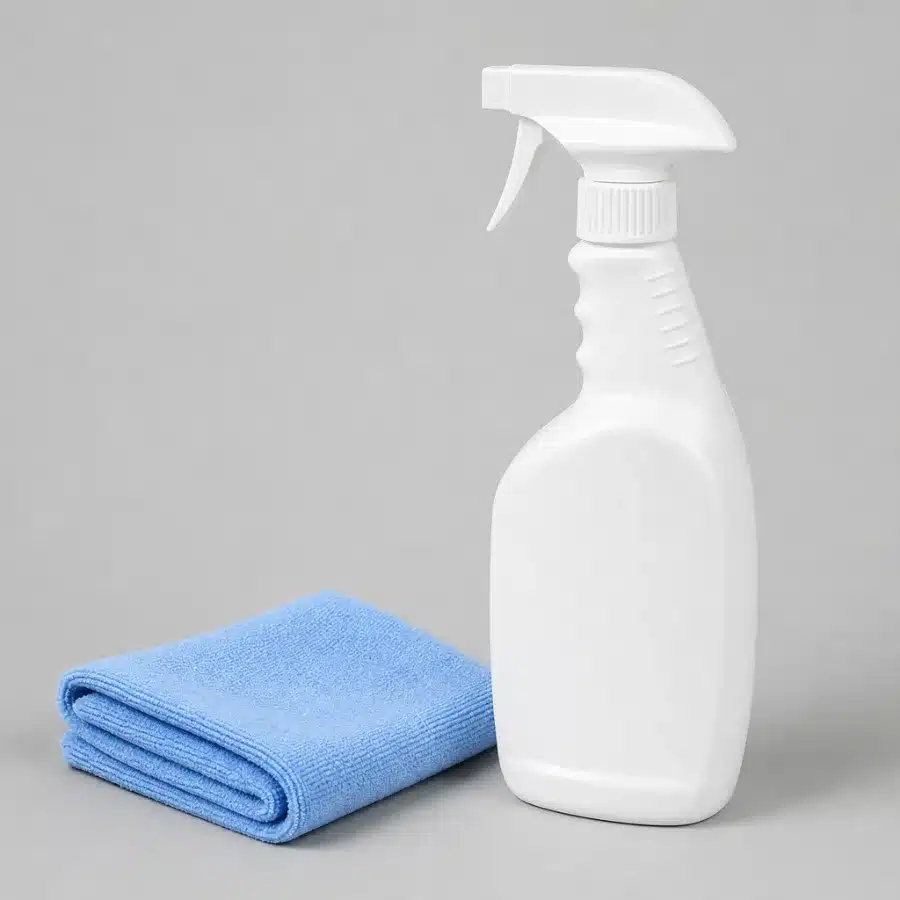Chiffon microfibre + spray dégraissant DuoClean